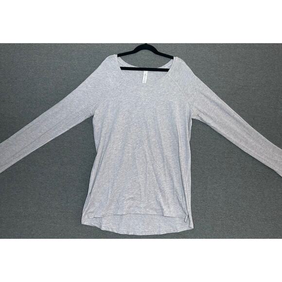 Lululemon | Women's Athletic Workout Basic Gray Relaxed Fit Long Sleeve Top | 6 - Picture 1 of 3